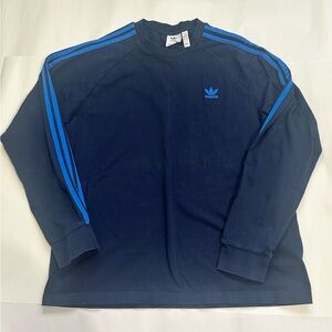 Adidas Originals Men's Dark Blue Long Sleeve Tee